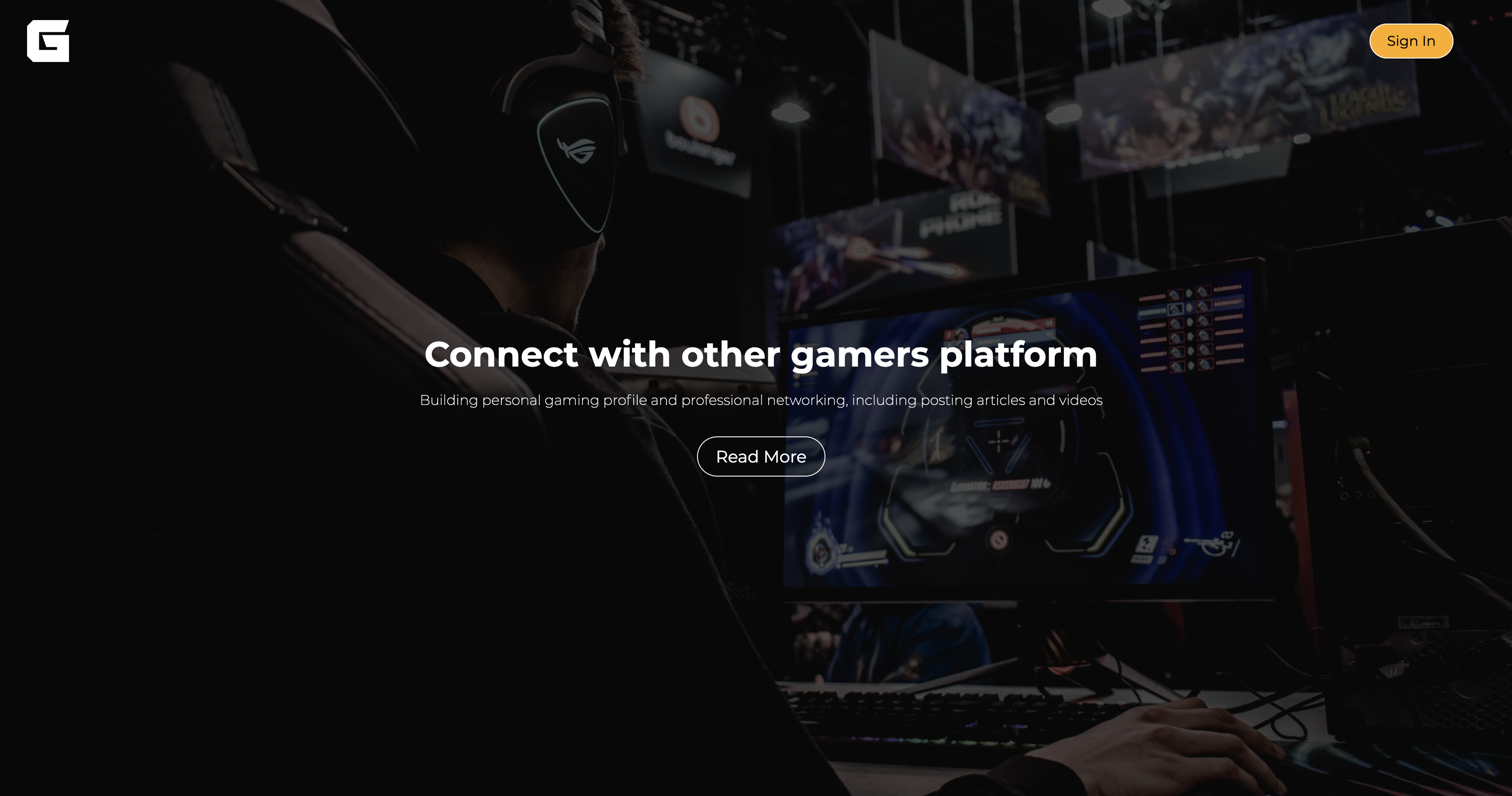 GameMeet landing page — connect with other gamers
